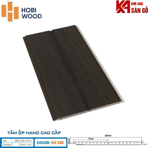 Tấm Ốp Tường Nano Hobi wood NO 208